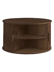 Birlea Walnut Axel Round Storage Coffee Table - Image 8 of 8