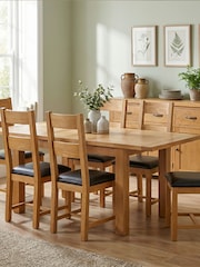 Windward Home Brown Sorrel Large Extending 46 Seater Dining Table With 2 Leaves - Image 1 of 7