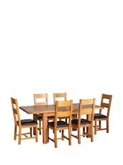 Windward Home Brown Sorrel Large Extending 46 Seater Dining Table With 2 Leaves - Image 5 of 7