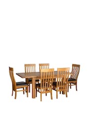 Windward Home Brown Sorrel Large Extending 46 Seater Dining Table With 2 Leaves - Image 6 of 7