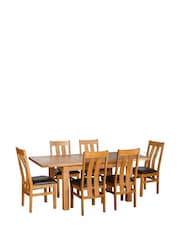 Windward Home Brown Sorrel Large Extending 46 Seater Dining Table With 2 Leaves - Image 7 of 7