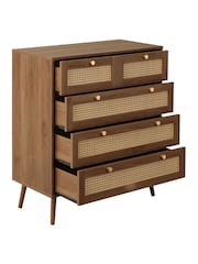 Birlea Walnut Croxley 5 Drawer Chest - Image 6 of 6