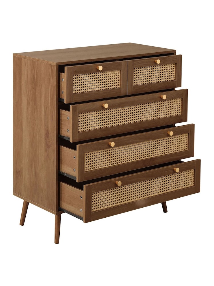 Birlea Walnut Croxley 5 Drawer Chest - Image 6 of 6