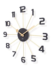 Acctim Clocks Black gold tone Astraea spoke wall clock - Image 2 of 4
