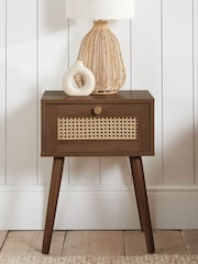 Birlea Walnut Croxley 1 Drawer Bedside - Image 1 of 7