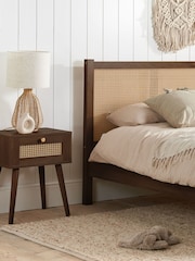 Birlea Walnut Croxley 1 Drawer Bedside - Image 2 of 7