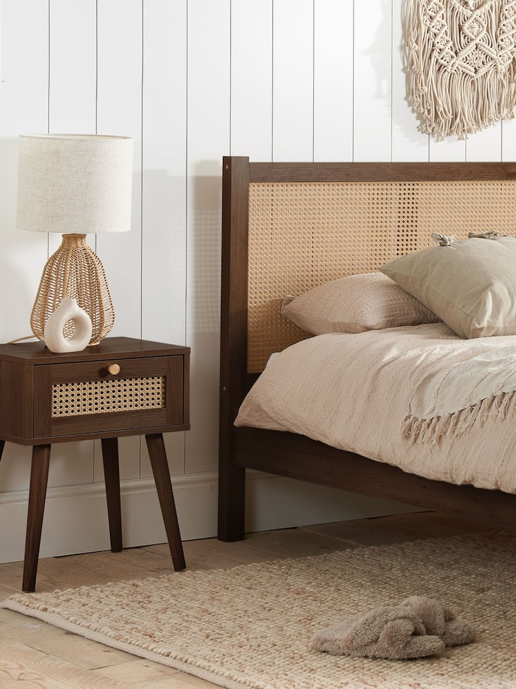 Birlea Walnut Croxley 1 Drawer Bedside - Image 2 of 7