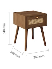 Birlea Walnut Croxley 1 Drawer Bedside - Image 4 of 7