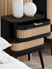Birlea Black Noah 2 Drawer Bedside Table - Image 4 of 8