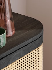 Birlea Black Noah 2 Door 3 Drawer Sideboard - Image 4 of 9