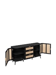Birlea Black Noah 2 Door 3 Drawer Sideboard - Image 8 of 9