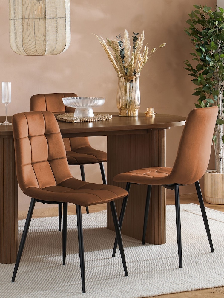 Birlea Russet Axel Pair of Dining Chairs - Image 1 of 8
