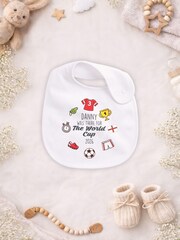 Personalised Icon World Cup Sleepsuit & Bib Set by Little Years - Image 3 of 4