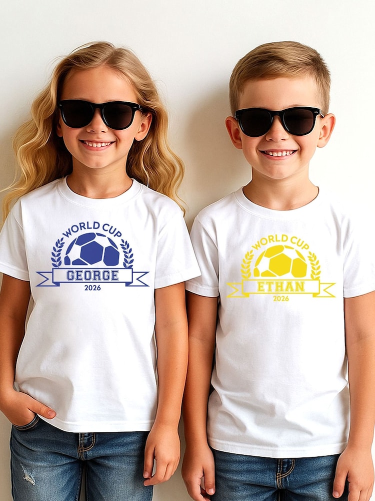 Personalised World Cup T-Shirt by Little Years - Image 2 of 4 Personalised World Cup T-Shirt by Little Years - Image 2 of 4