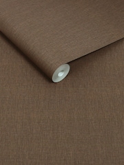 Chocolate Linen Look A4 Wallpaper Sample - Image 5 of 5