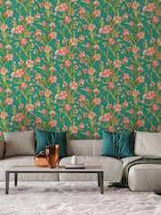 Ohpopsi Jade Twist Cactus Bloom Wallpaper A4 Sample - Image 2 of 2