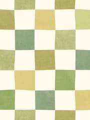 Ohpopsi OLIVE MIX Disco Check Wallpaper A4 Sample - Image 1 of 2