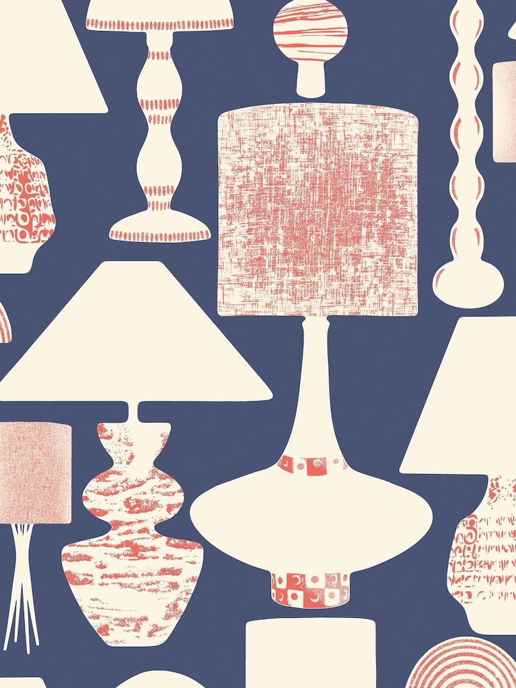 Ohpopsi Inkwell Boogie Lights Wallpaper A4 Sample - Image 1 of 2