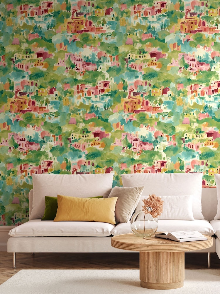 Ohpopsi Sunset Chic Amalfi Wallpaper A4 Sample - Image 2 of 2 Ohpopsi Sunset Chic Amalfi Wallpaper A4 Sample - Image 2 of 2