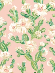 Ohpopsi Coco Blush Cactus Bloom Wallpaper A4 Sample - Image 1 of 2