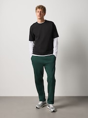 Dunkelgrün - Gerade Passform - Brushback – Jogginghose - Bild 1 von 4