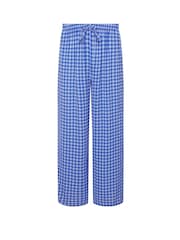 PixieGirl Petite Blue Gingham Wide Leg Trousers - Image 5 of 5