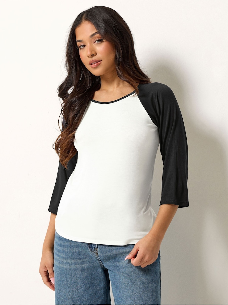 PixieGirl Black 3/4 Sleeve Raglan T-Shirt - Image 1 of 5 PixieGirl Black 3/4 Sleeve Raglan T-Shirt - Image 1 of 5