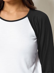 PixieGirl Black 3/4 Sleeve Raglan T-Shirt - Image 4 of 5