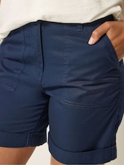 M&Co Blue Cotton Poplin Shorts - Image 4 of 5