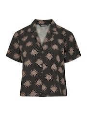 Yours Curve Brown Limited Sun Linen Mix Shirt - Image 6 of 6