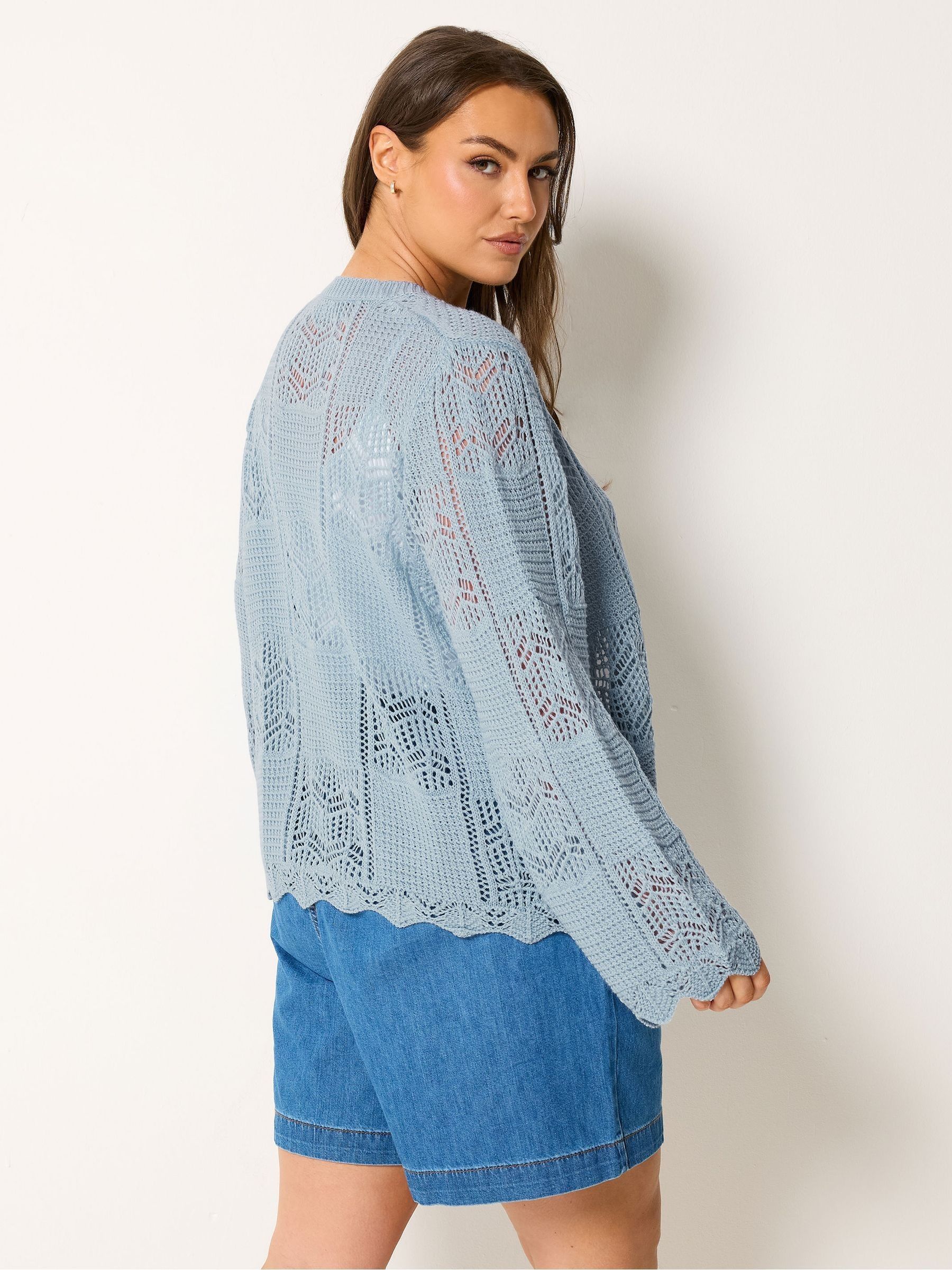 Comprar Azul - Cardigan de crochê Yours Curve from Next Brazil