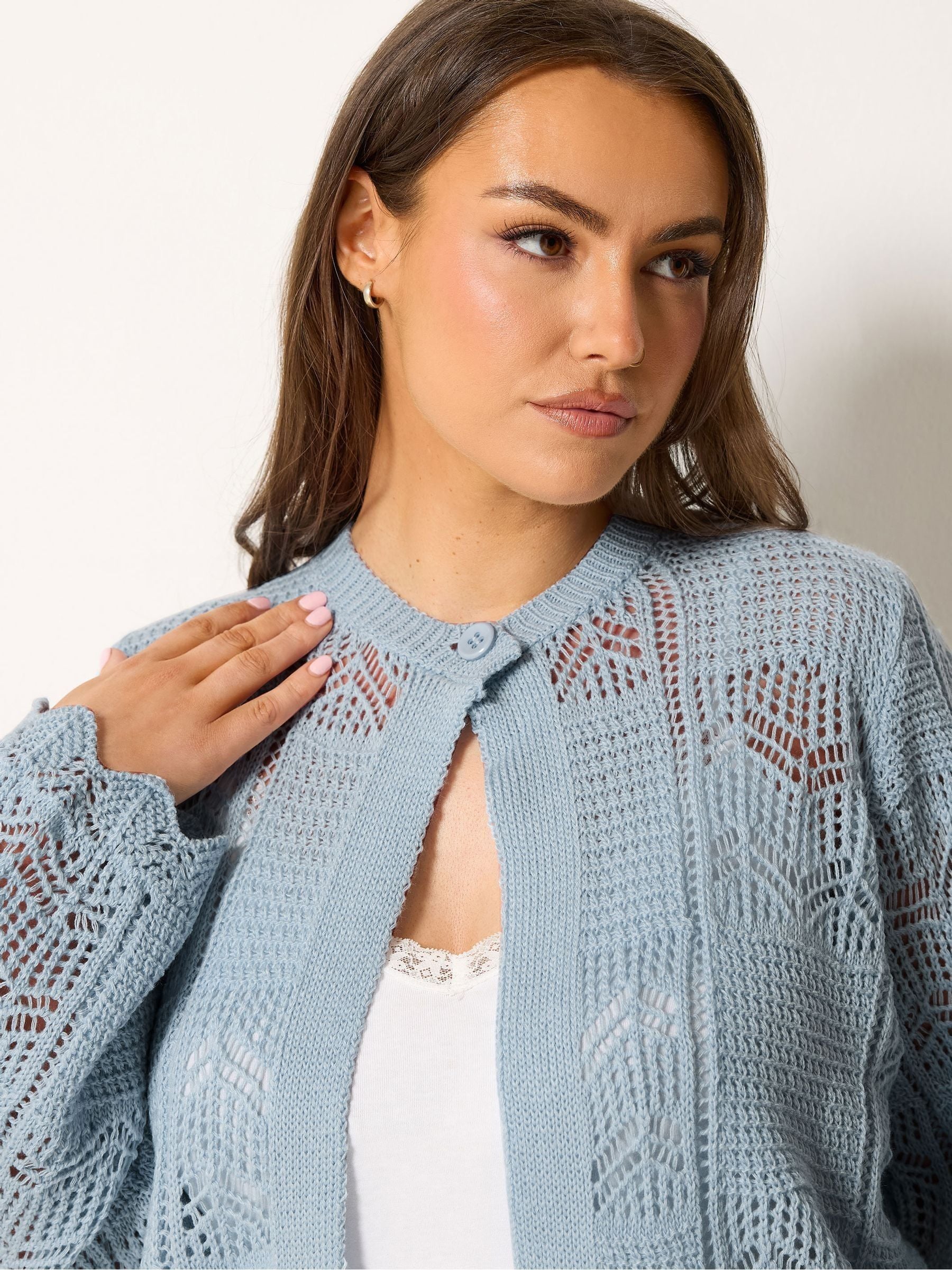 Comprar Azul - Cardigan de crochê Yours Curve from Next Brazil