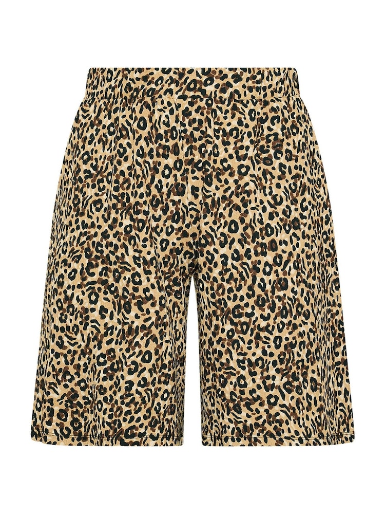 Yours Curve Brown Jersey Shorts - Image 5 of 5
