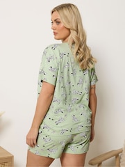 Yours Curve Green Dalmatians Short Sleeve Pyjamas Set - Image 2 of 5