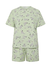 Yours Curve Green Dalmatians Short Sleeve Pyjamas Set - Image 5 of 5