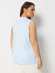 Yours Curve Blue Knitted Waistcoat - Image 3 of 5