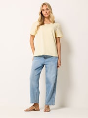 M&Co Yellow Embroidered Sleeve T-Shirt - Image 2 of 5