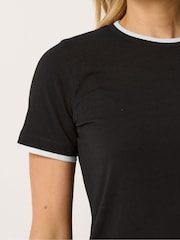 Long Tall Sally Black Faux Layer T-Shirt - Image 4 of 5
