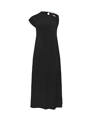 Yours Curve Black London Buckle Shoulder Dress - Image 5 of 5
