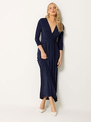 藍色 - Long Tall Sally Drape Wrap Dress - 圖片 1/5