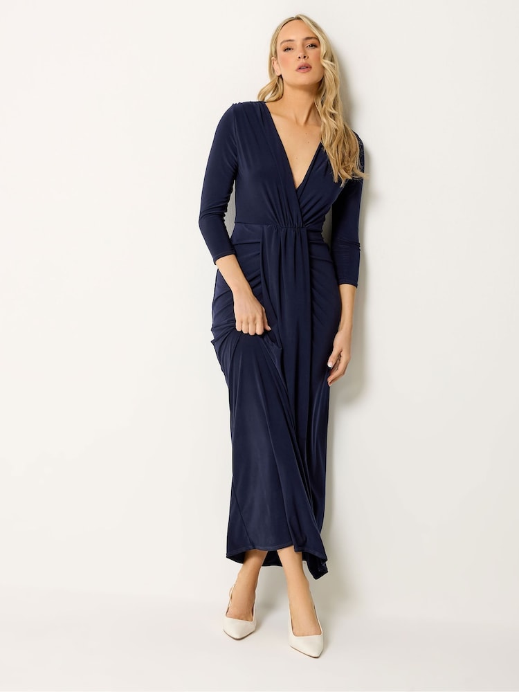藍色 - Long Tall Sally Drape Wrap Dress - 圖片 1/5