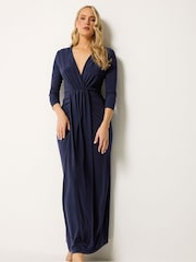 藍色 - Long Tall Sally Drape Wrap Dress - 圖片 2/5