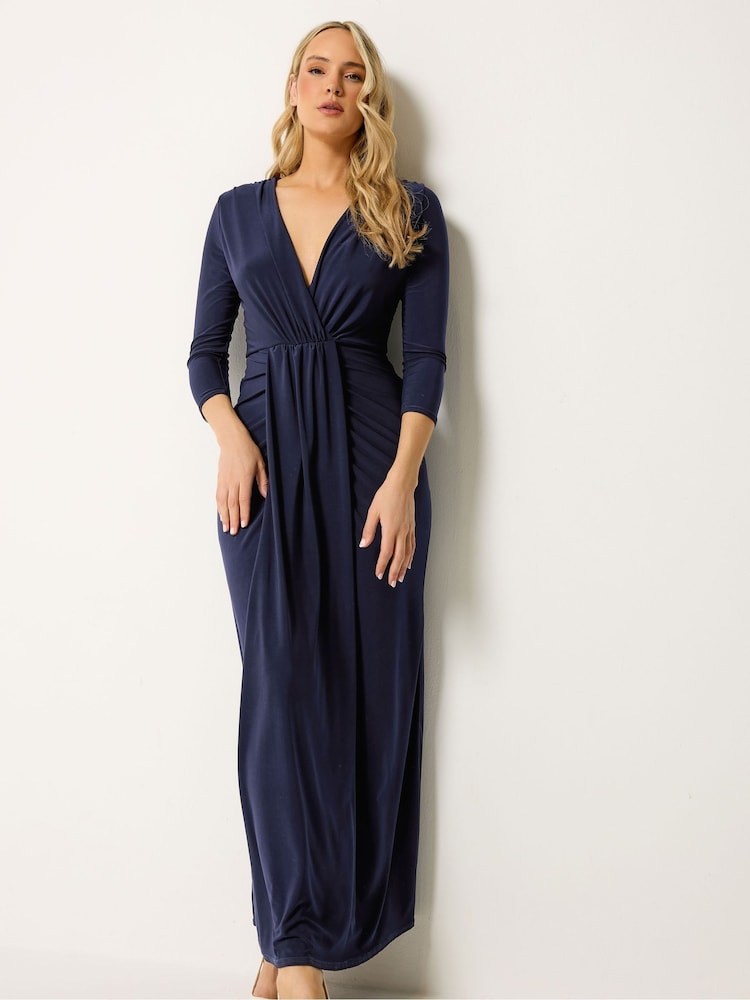 藍色 - Long Tall Sally Drape Wrap Dress - 圖片 2/5