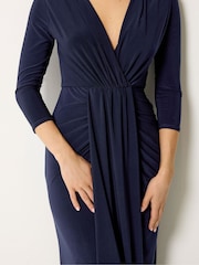 藍色 - Long Tall Sally Drape Wrap Dress - 圖片 4/5