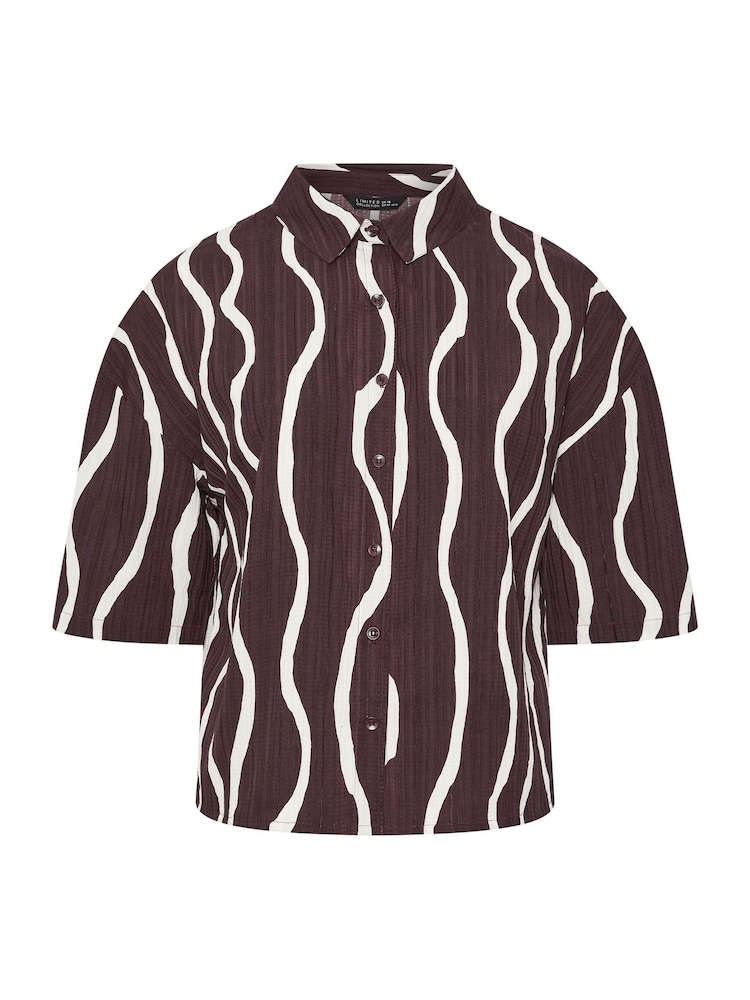 Yours Curve Brown Limited Cotton Shirt - Image 5 of 5 Yours Curve Brown Limited Cotton Shirt - Image 5 of 5