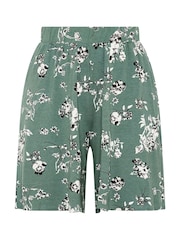 Yours Curve Green Jersey Shorts - Image 5 of 5