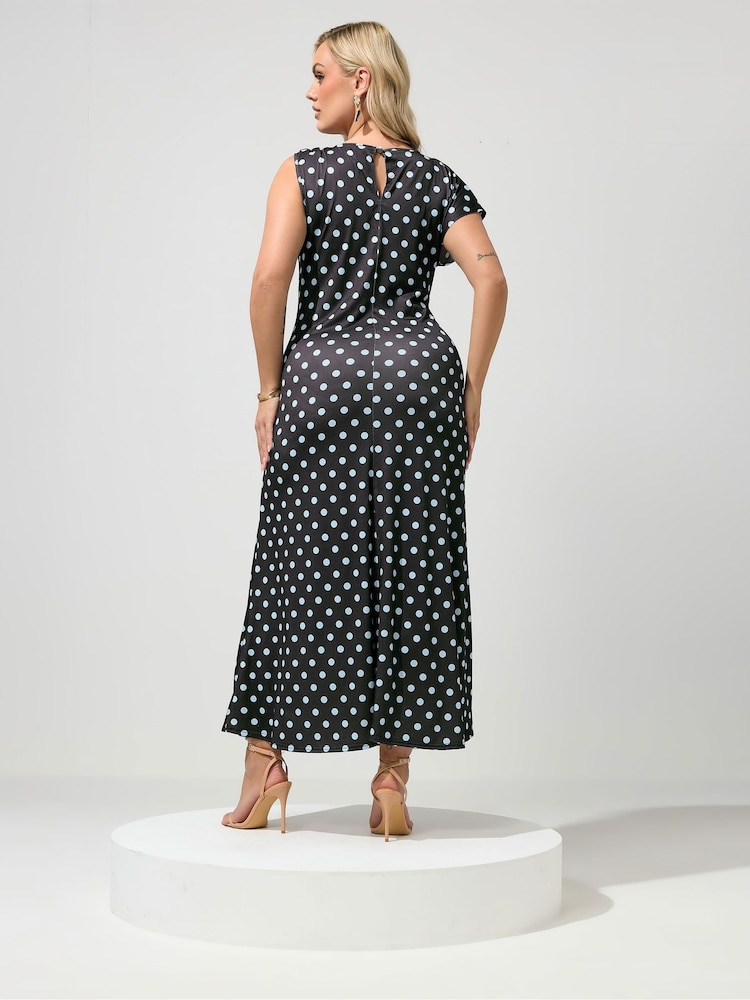 Yours Curve Brown London Buckle Shoulder Dress - Image 2 of 6