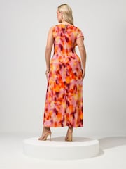 Yours Curve Orange London Buckle Shoulder Dress - Image 3 of 5