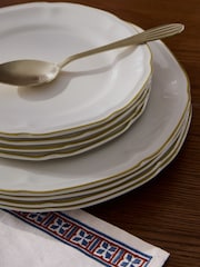 Laura Ashley Set of 4 White and Soft Gold Side Plate - Image 3 of 5