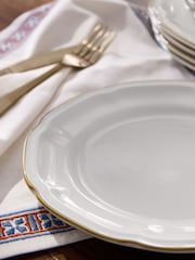 Laura Ashley Set of 4 White and Soft Gold Side Plate - Image 4 of 5